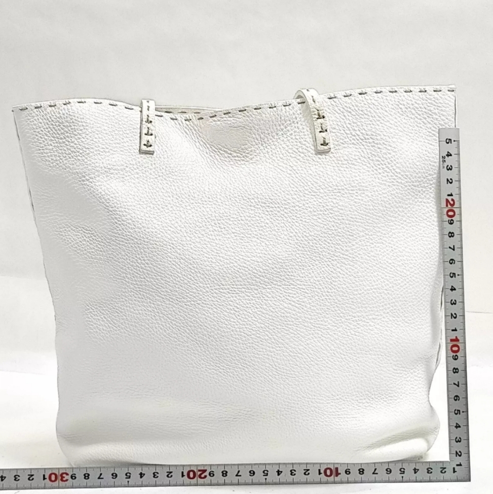 Fendi Selleria White Leather Handbag - Picture 11 of 12